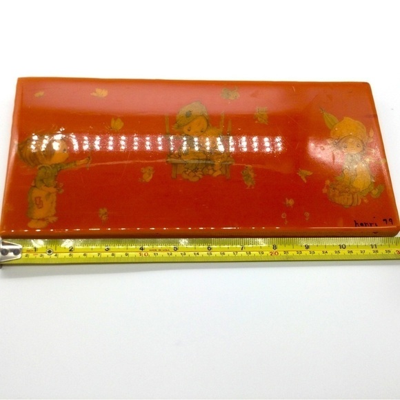 Vintage wall art 60s 70s signed kids retro Midcentury modern MCM bird butterfly - Picture 5 of 8